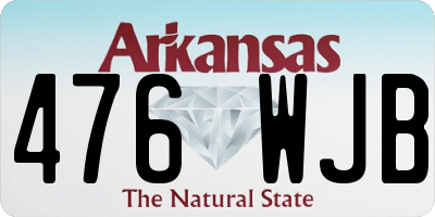 AR license plate 476WJB