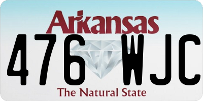 AR license plate 476WJC