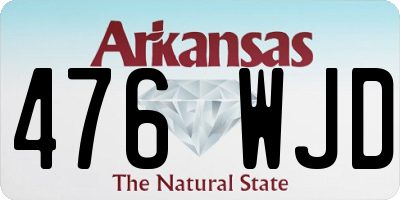 AR license plate 476WJD