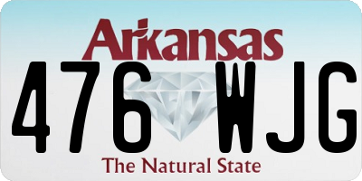 AR license plate 476WJG