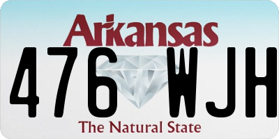AR license plate 476WJH
