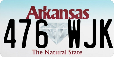 AR license plate 476WJK