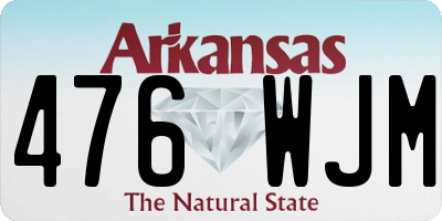AR license plate 476WJM