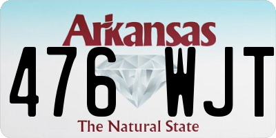 AR license plate 476WJT
