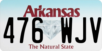 AR license plate 476WJV
