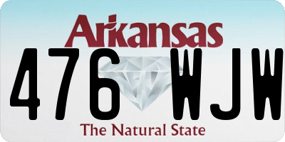 AR license plate 476WJW
