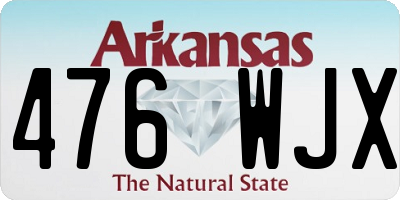AR license plate 476WJX