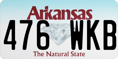 AR license plate 476WKB