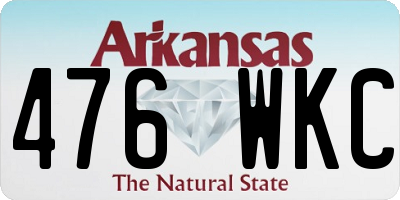 AR license plate 476WKC