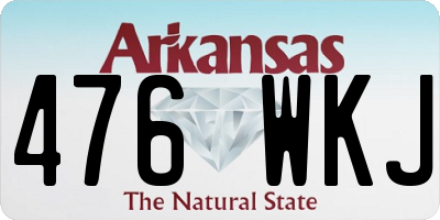 AR license plate 476WKJ