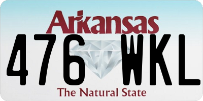 AR license plate 476WKL