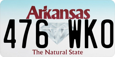 AR license plate 476WKO