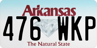 AR license plate 476WKP