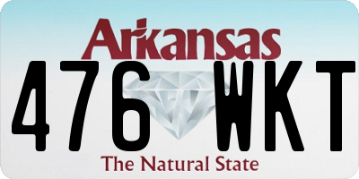 AR license plate 476WKT