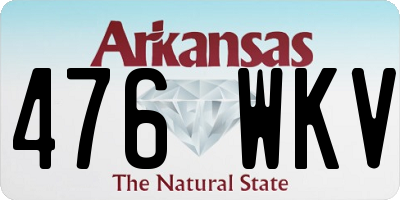 AR license plate 476WKV