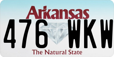 AR license plate 476WKW