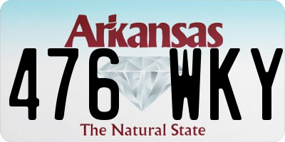 AR license plate 476WKY
