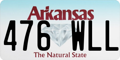 AR license plate 476WLL
