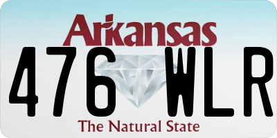 AR license plate 476WLR