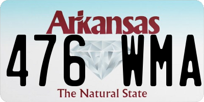 AR license plate 476WMA
