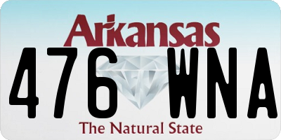 AR license plate 476WNA