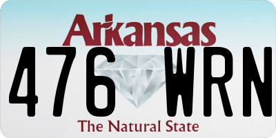 AR license plate 476WRN