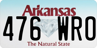 AR license plate 476WRO
