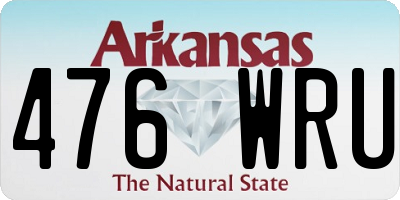 AR license plate 476WRU