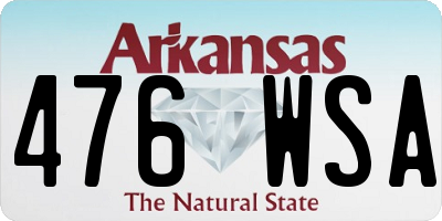 AR license plate 476WSA