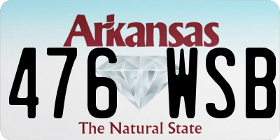 AR license plate 476WSB