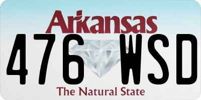 AR license plate 476WSD