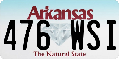 AR license plate 476WSI