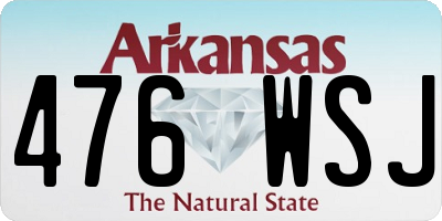 AR license plate 476WSJ