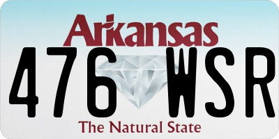AR license plate 476WSR