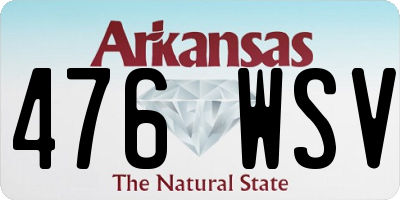 AR license plate 476WSV