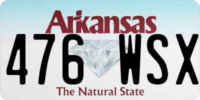 AR license plate 476WSX