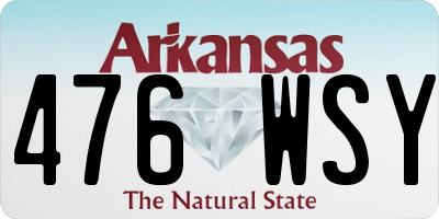 AR license plate 476WSY