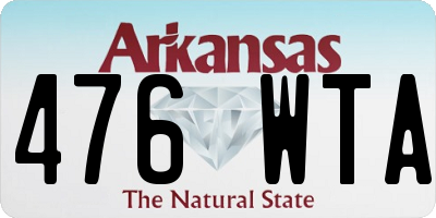 AR license plate 476WTA