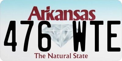 AR license plate 476WTE