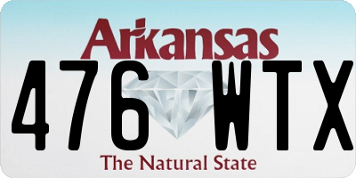 AR license plate 476WTX