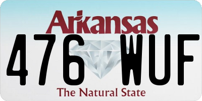 AR license plate 476WUF