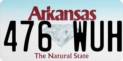 AR license plate 476WUH