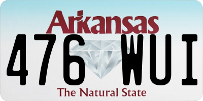 AR license plate 476WUI