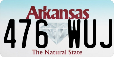 AR license plate 476WUJ