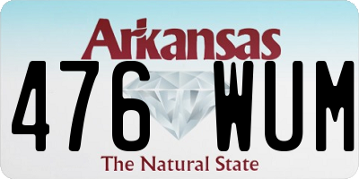 AR license plate 476WUM