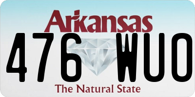 AR license plate 476WUO