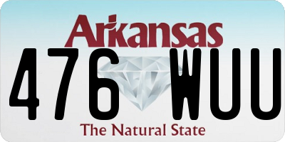 AR license plate 476WUU