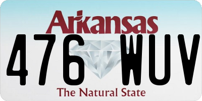 AR license plate 476WUV