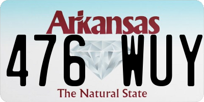 AR license plate 476WUY