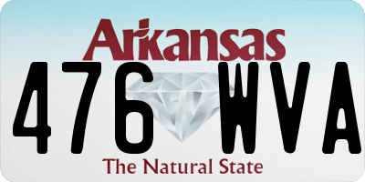 AR license plate 476WVA